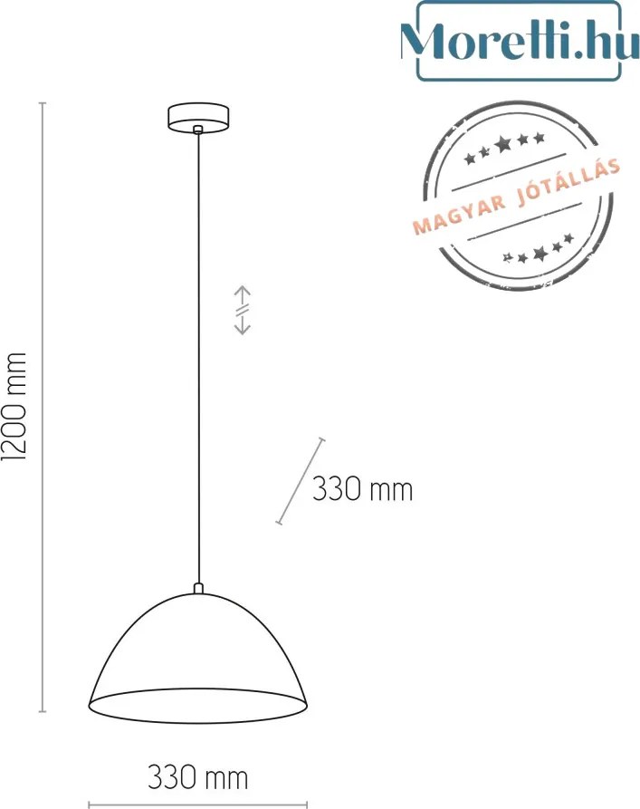 TK LIGHTING 3194 FARO Egyágú Függesztett Lámpa Fém E27 IP20