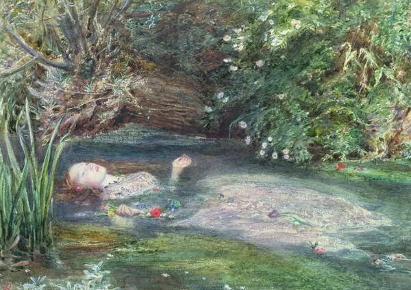 Reprodukció Ophelia, John Everett Millais