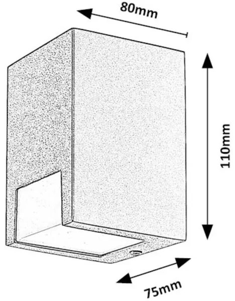 Rabalux 77054 - Kültéri fali lámpa CERNON 1xGU10/7W/230V IP44 fekete