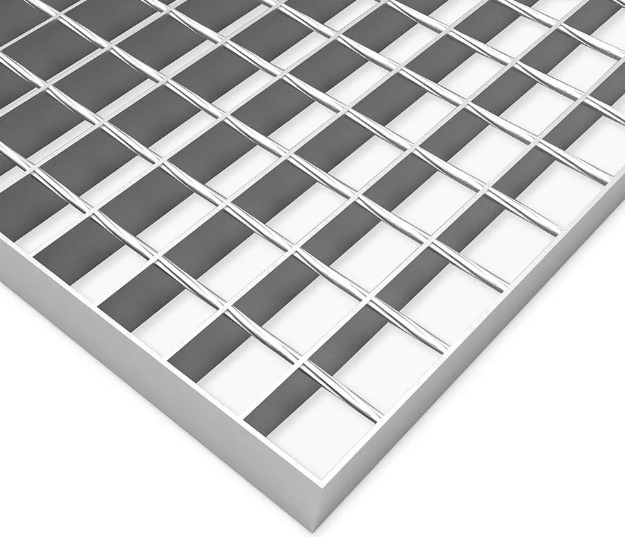 Acél padlórács 25 x 100 x 3 cm, ezüst