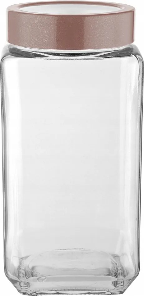 Üveg Tartály ömlesztett termékekhez Liszt Cukor Pehely szögletes 1000 ml