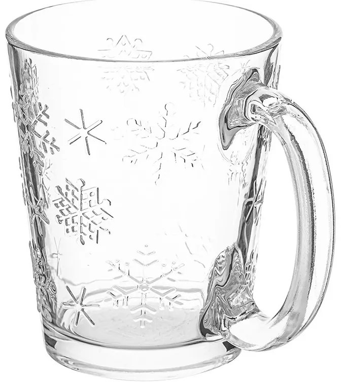 Altom 6 db üvegcsésze Snowflakes 300 ml
