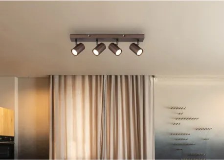 Globo 57919-4 Mennyezeti spotlámpa fém bronz színű matt, alumínium bronzszínű matt, HxSzxM: 530x60x145mm, 4x GU10 25W 230V izzók nélkül