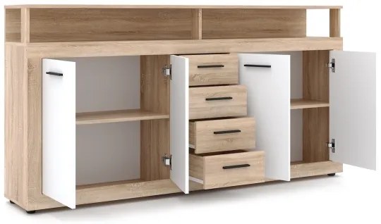 RUNA komód sonoma tölgy/fehér