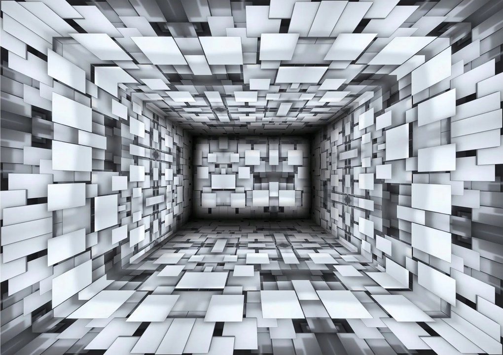 Fotótapéta Fehér Geometria Minimalizmus Csempe Absztrakt 250x175 +ragasztó