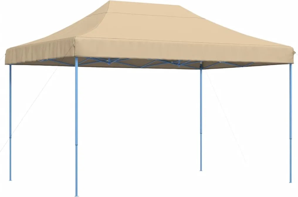 vidaXL bézs összecsukható felugró rendezvénysátor 410x279x315 cm