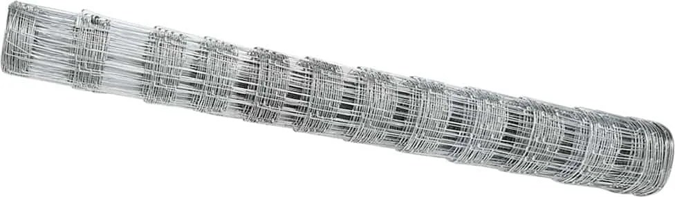 vidaXL Legelőkerítés Ezüst 50 x 1,2 m Horganyzott acél