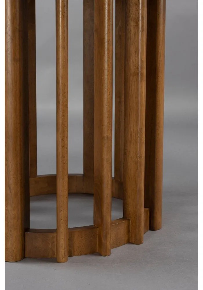 Kerek étkezőasztal diófa dekoros asztallappal ø 120 cm Barlet – Dutchbone