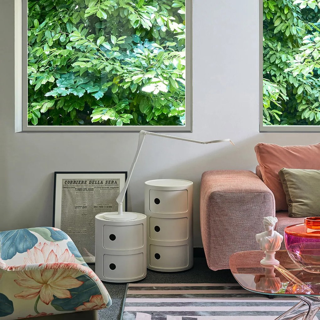 Kartell Componibili 4986 tárolóasztal, matt, 2 tárolórésszel, több színben Szín: fekete