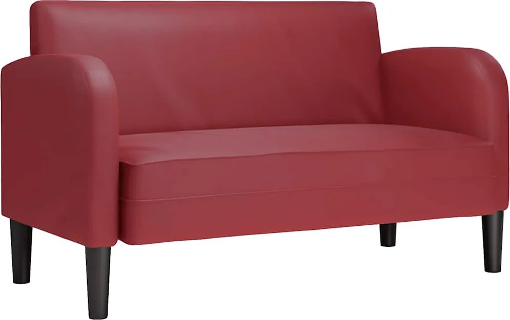 vidaXL bordó műbőr loveseat kanapé 110 cm