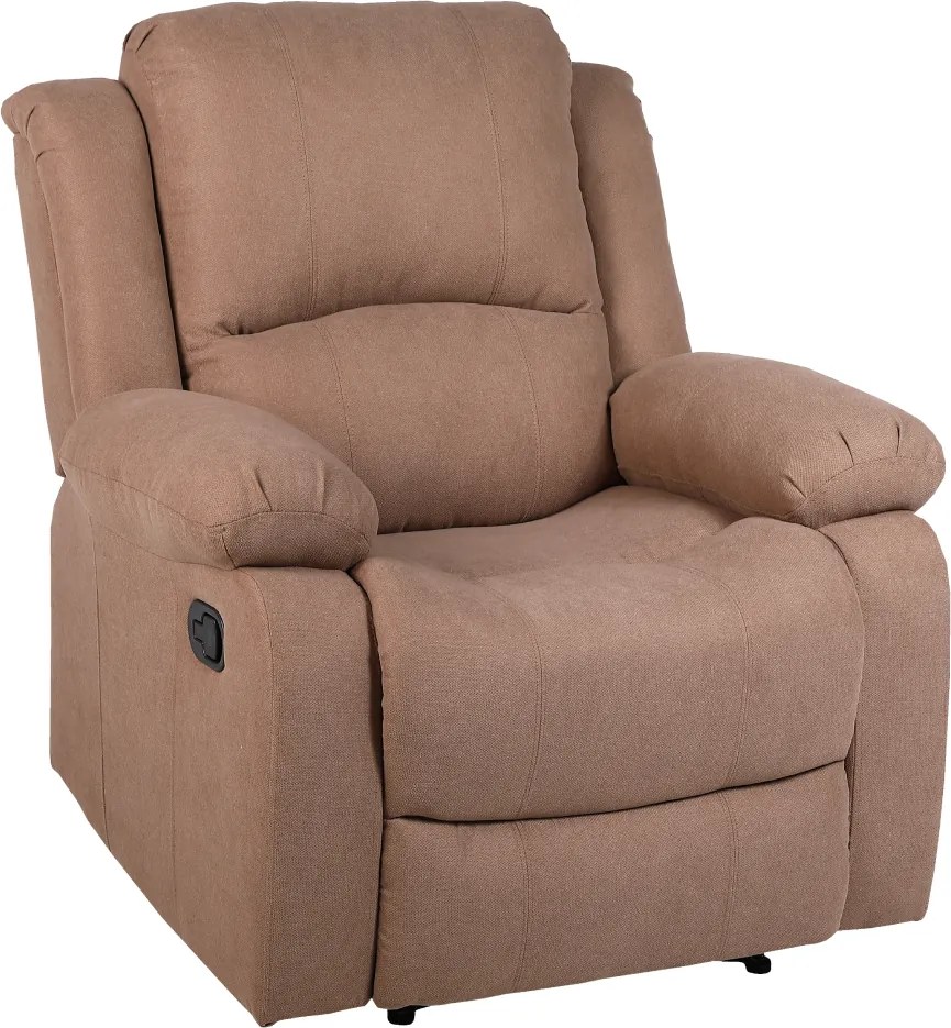 Állítható relaxáló fotel, barna szövet, ASKOY NEW