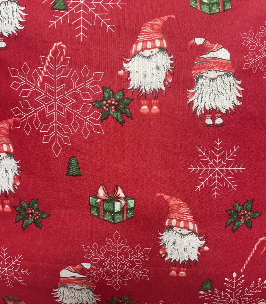 Karácsonyi pamut ágyneműhuzat Merry Christmas red 200x140cm+90x70cm  TiaHome - 1x Párna 90x70cm, 1x Paplan 140x200cm