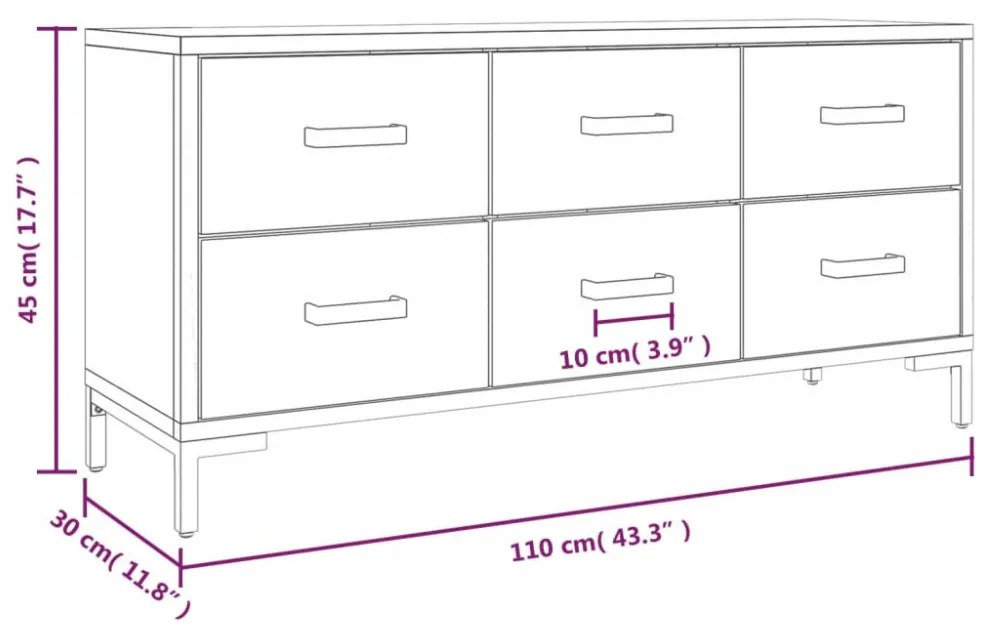 fekete újrahasznosított tömör fenyőfa tárolópad 110x35x45 cm
