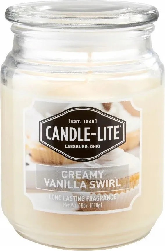 Nagy Creamy Vanilla Swirl gyertya Candle-lite