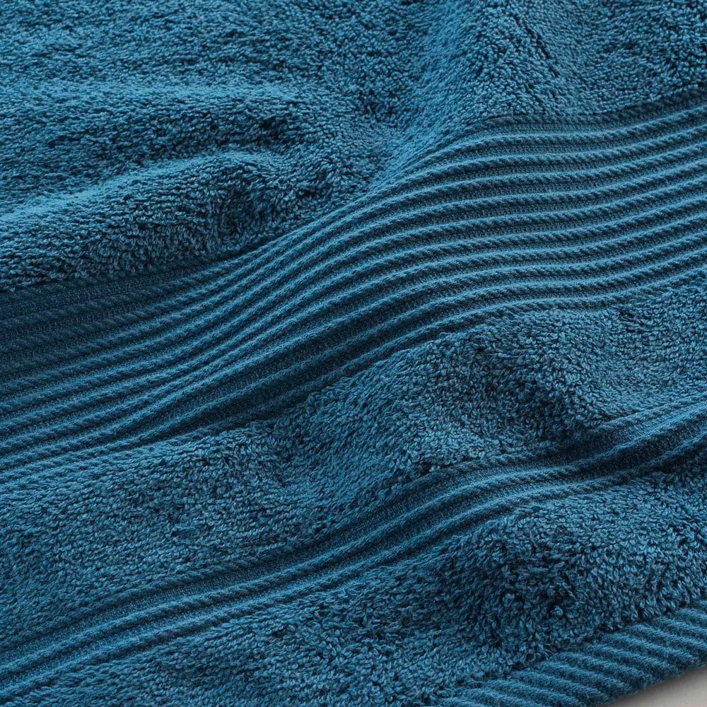 Sötétkék frottír pamut fürdőlepedő 90x150 cm Tendresse – douceur d'intérieur