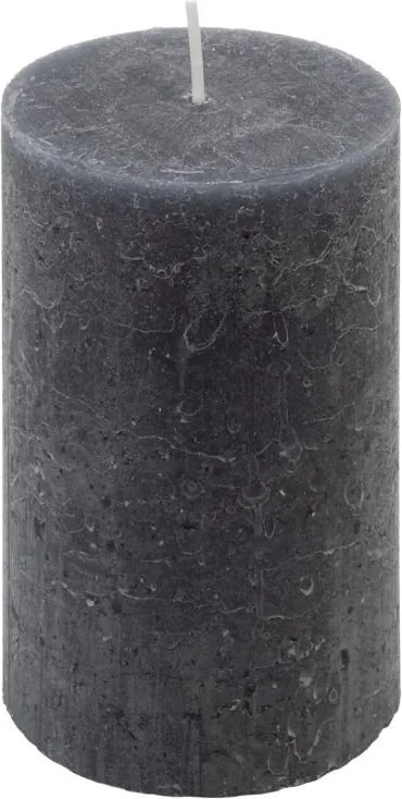 Rusztikus gyertya készlet 11,5 cm Ø 6,8 cm 6 db antracit