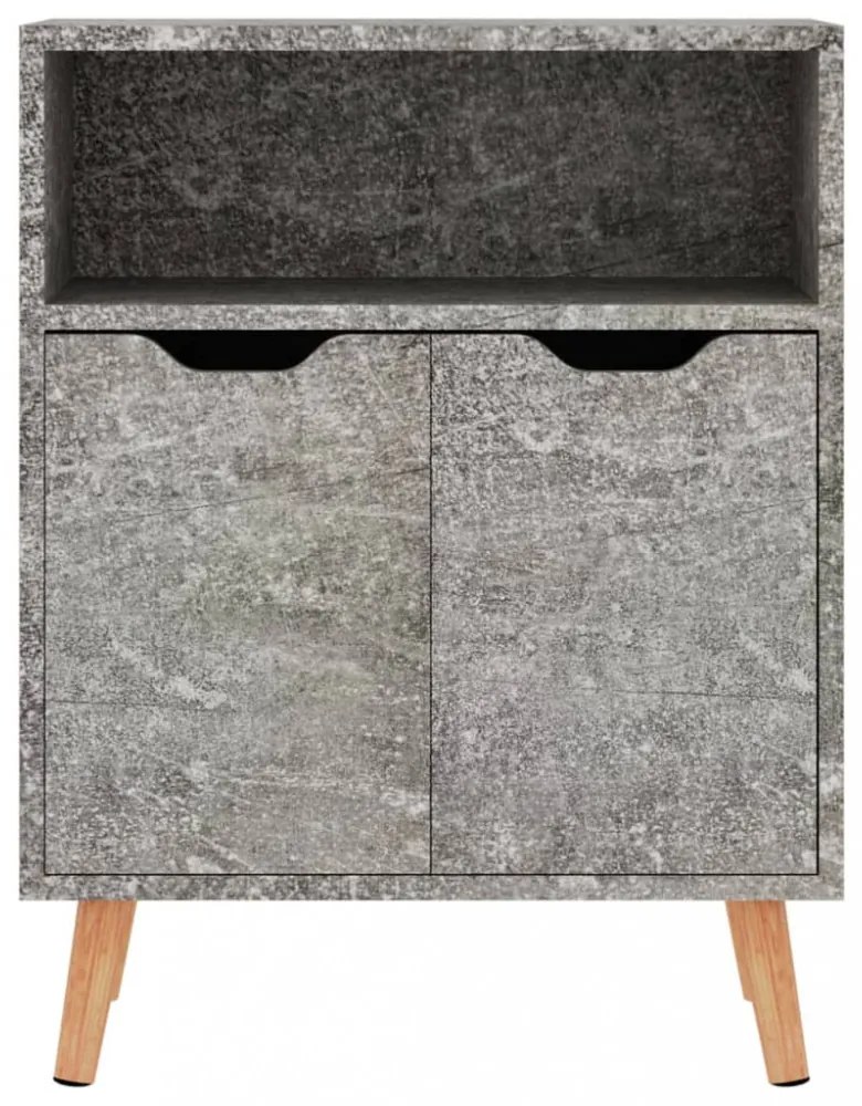 betonszürke szerelt fa tálalószekrény 60 x 30 x 72 cm