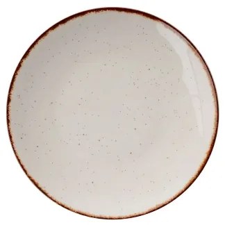 24 darabos bézs/barna porcelán étkészlet