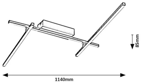 Rabalux 71019 - NEGAN LED mennyezeti lámpa 24W 230V 4000K