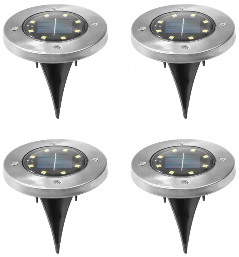 HI LED 4 db napelemes kerti talajba süllyeszthető lámpa