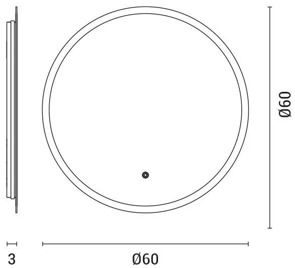 LED Fürdőszobai tükör háttérvilágítással LED/15W/230V 4000K IP44