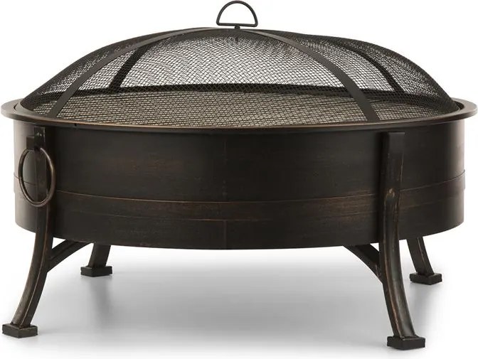 Blumfeldt Catania, 2 az 1-ben tűzrakóhely, Ø 80cm szikrafogó, Ø 70cm grill, acél, antik hatás