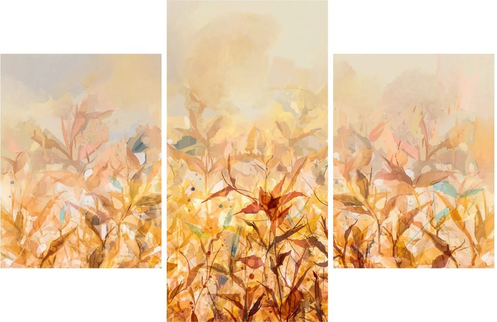 Kép - levelek az ősz színében, olajfestmény (90x60 cm)