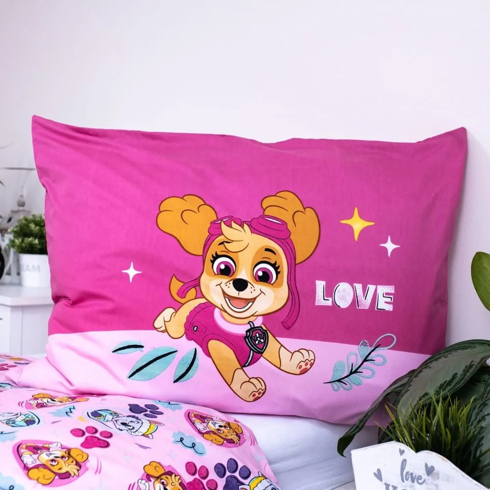 Egyszemélyes mikroszálas gyerek ágyneműhuzat 140x200 cm Paw Patrol – Jerry Fabrics