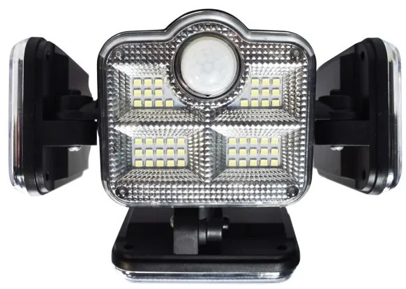 LED Napelemes reflektor mozgás- és szürkületérzékelővel 30W/3,7V 2400 mAh IP47 + távirányító