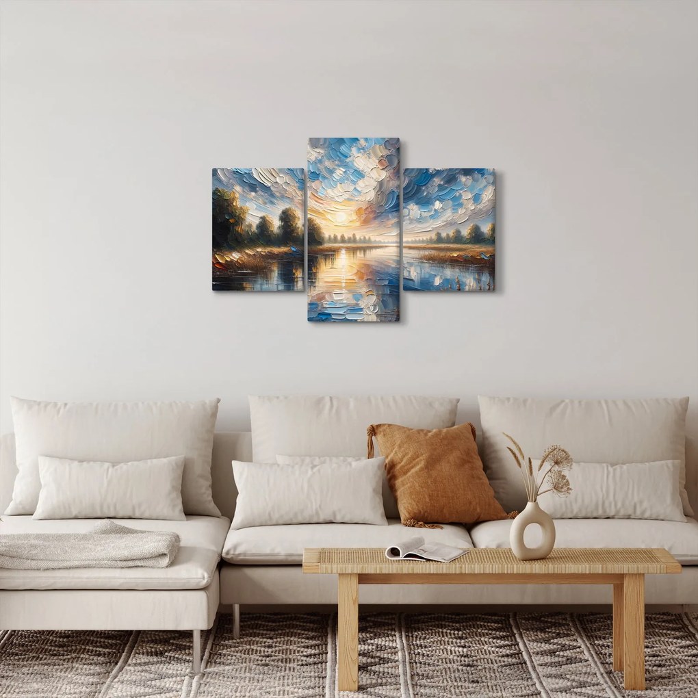 Kép - Napfestmény a víz felett (90x60 cm)