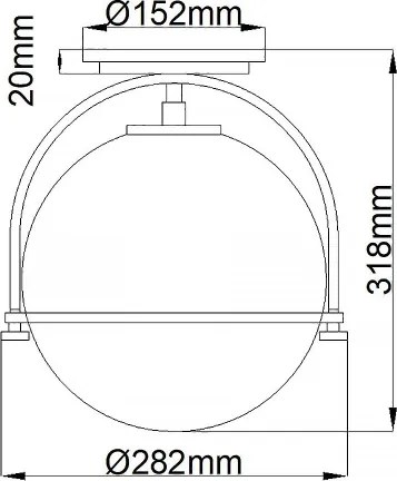 Quintiesse QN-SOMERSET-F-O-HB - Mennyezeti lámpatest SOMERSET 1xE27/60W/230V arany