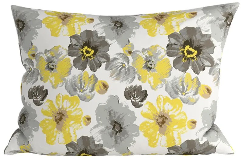 2 db mikroszálas díszpárnahuzat szett FEONELLE 50x70 cm, sárga-szürke