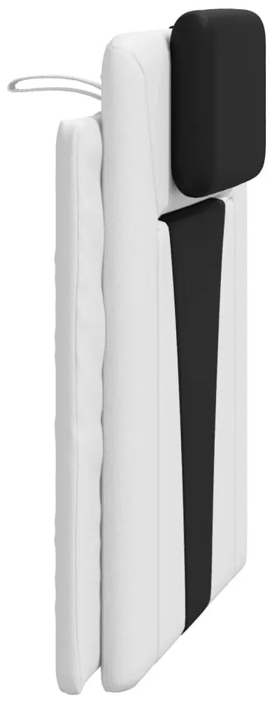 fekete és fehér műbőr fejtámla párna 90 cm