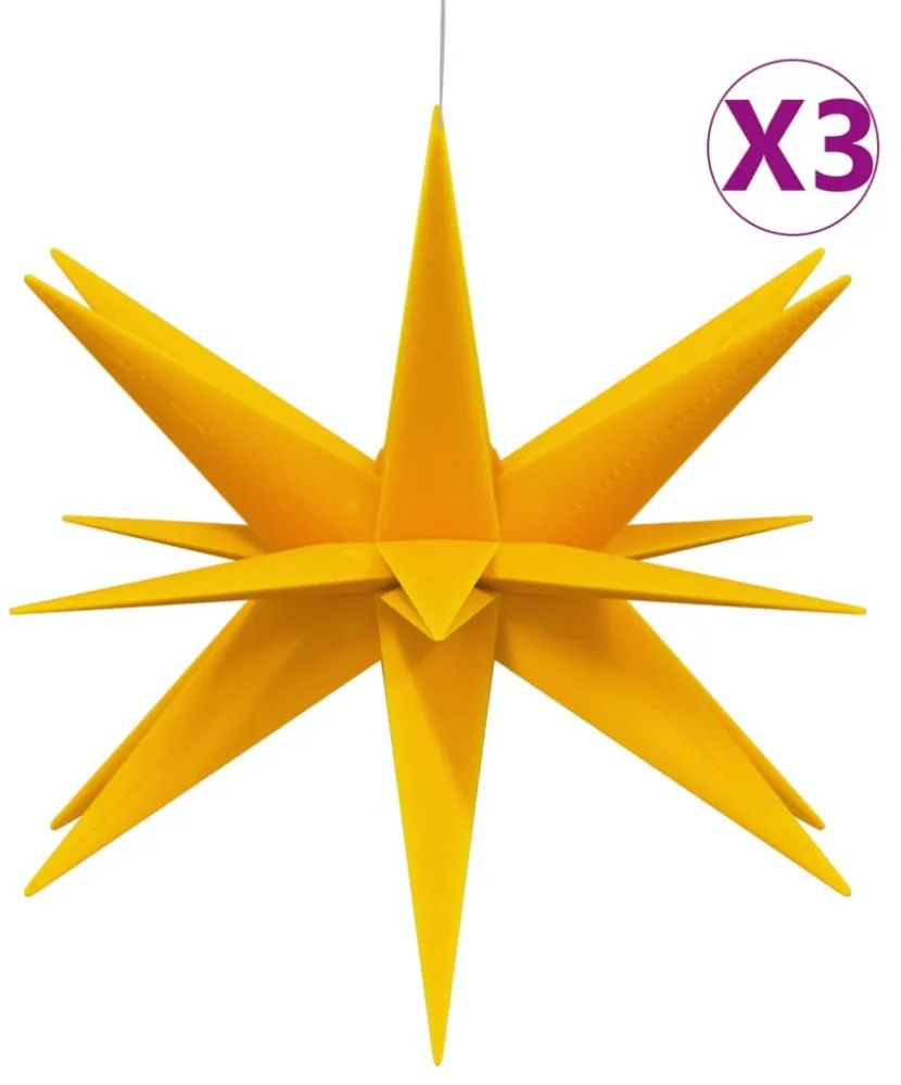 3 db összecsukható sárga karácsonyi lámpa LED-del 43 cm