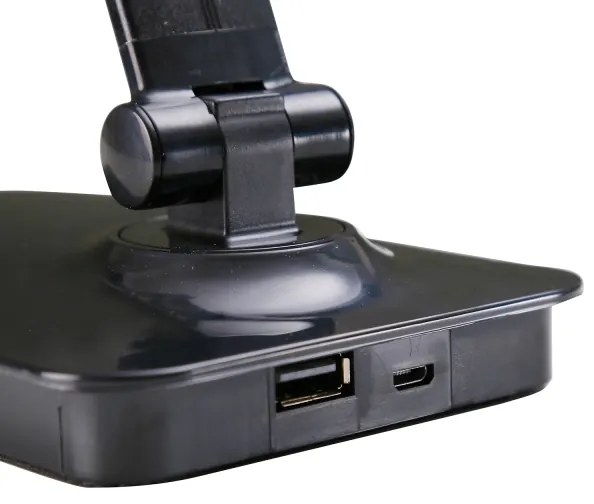 ONLI - LED Dimmelhető asztali lámpa USB porttal DESKI LED/7W/230V 4000K fekete