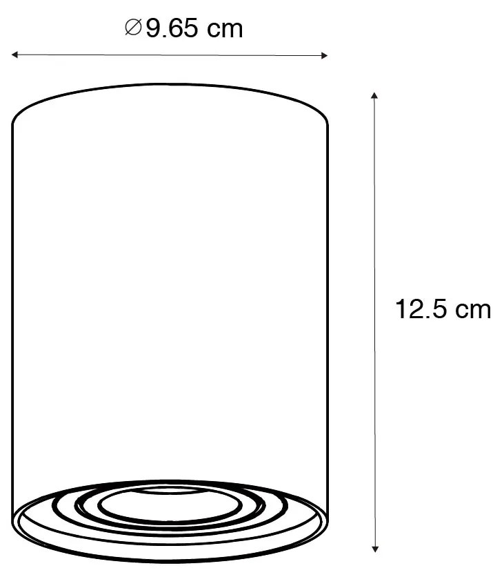 Okos mennyezeti spotlámpa sötét bronz színben, forgatható és dönthető, Wifi GU10 50mm-es - Rondoo Up