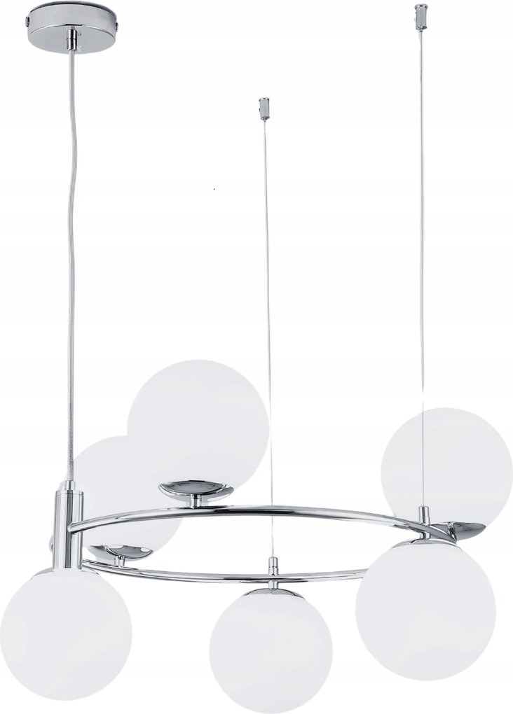 Függőlámpa Mennyezeti Csillár Gömbök ezüst Modern Led tejfehér