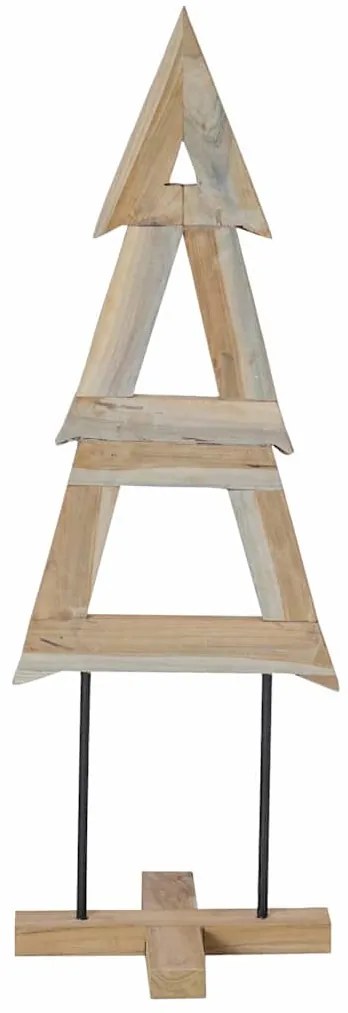 Karácsonyfa állvánnyal Barna 120 cm Tömör tíkfa