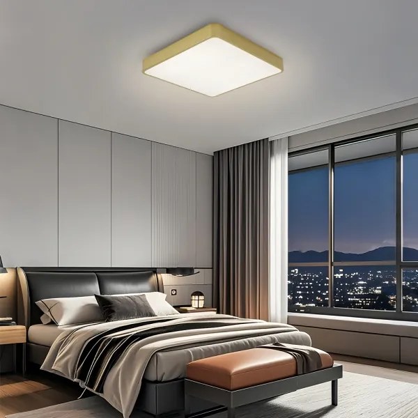 Brilagi-LED dimmelhető mennyezeti lámpatest POOL LED/48W/230V 3000-6000K 50x50 cm arany + távirányító