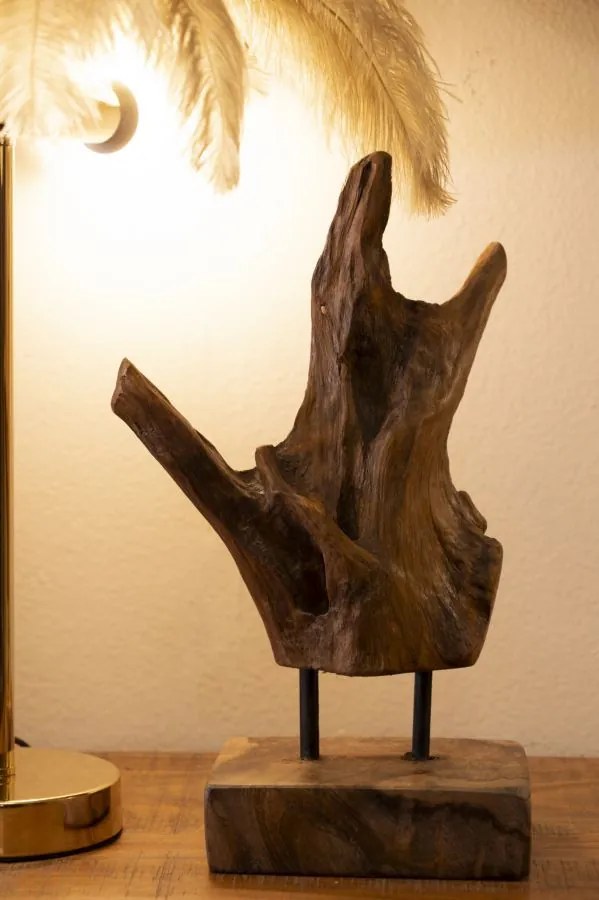 Akar szobor teak 20x11x34cm