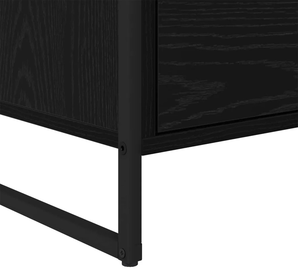 Széf fiókkal Fekete tölgy 79 x 36 x 75.5 cm Faanyag