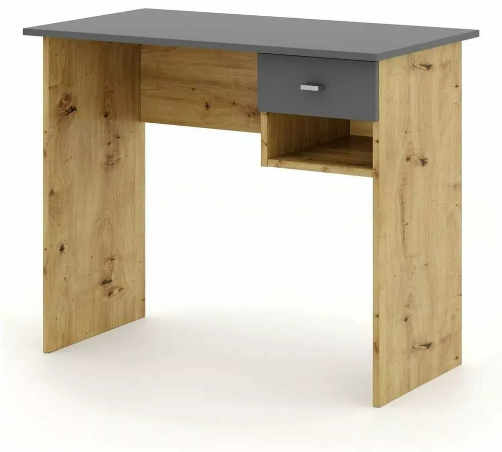 Rosebank íróasztal, artisan tölgy / antracit