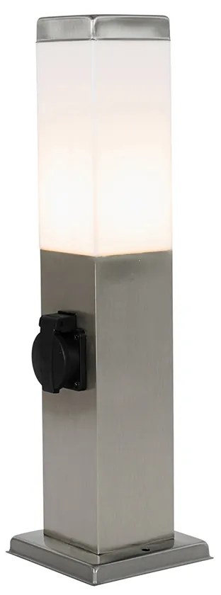 Modern kültéri lámpa 45 cm acél foglalattal IP44 - Malios