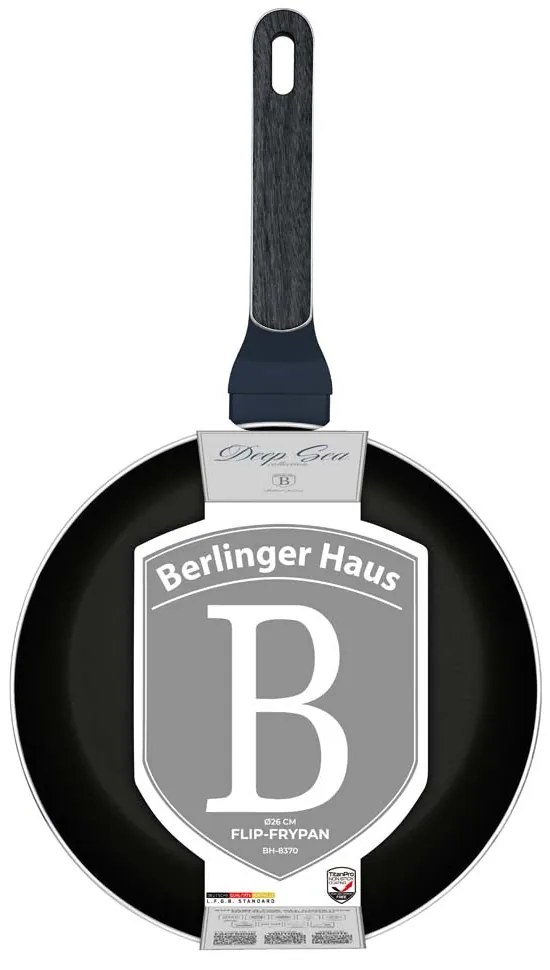 BerlingerHaus tapadásmentes indukciós flip serpenyő 26 cm Deep Sea