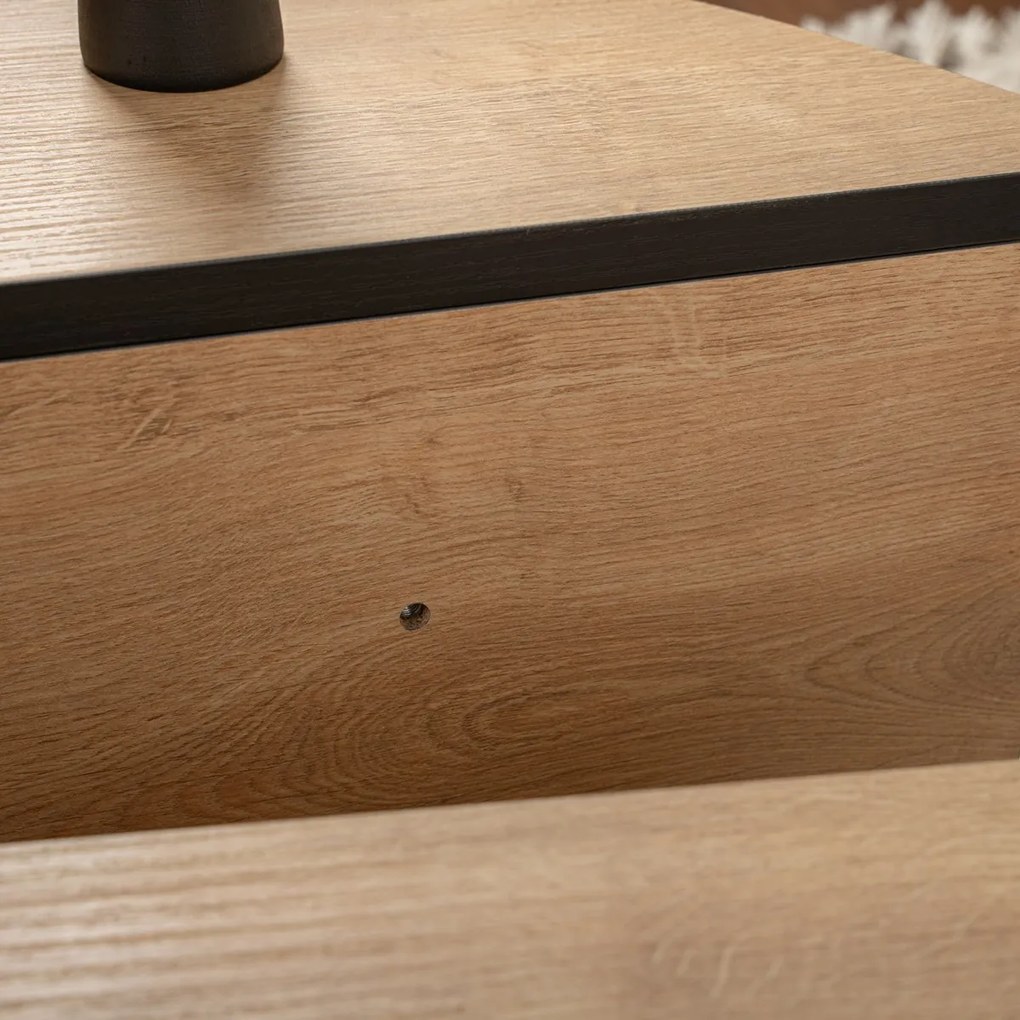 Kávézóasztal Orion Honey Oak Fekete