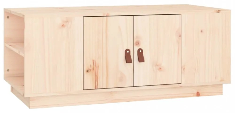 tömör fenyőfa dohányzóasztal 100 x 50 x 41 cm