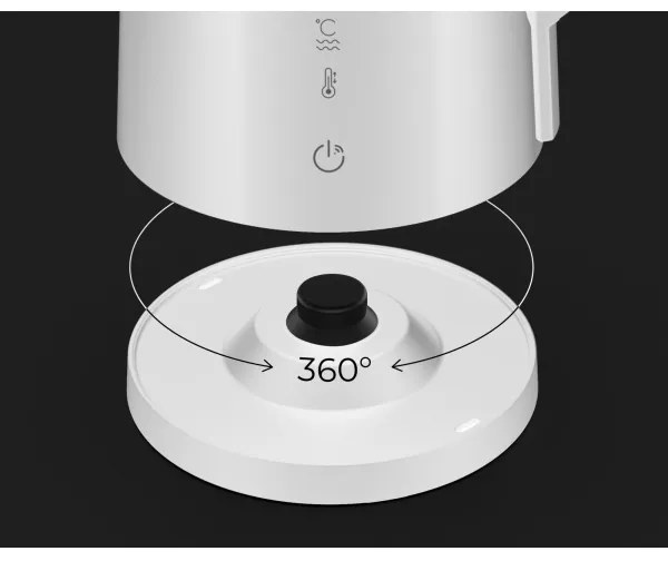 AENO okos vízforraló LED kijelzővel, 1,7 l, 2200W/230V, fehér
