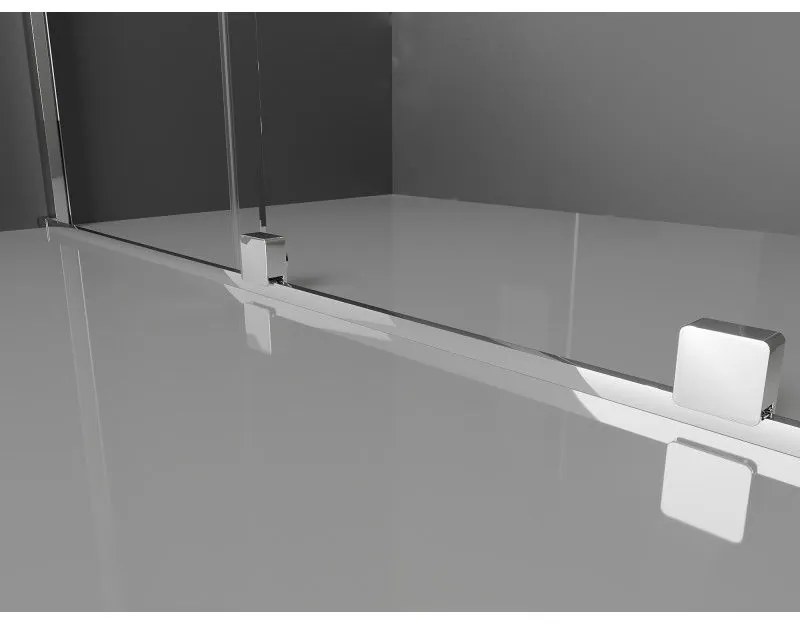 Mexen Velar, tolóajtós zuhanykabin 150 (ajtó) x 70 (fal) cm, 8mm átlátszó üveg, króm profil, 871-150-070-01-01