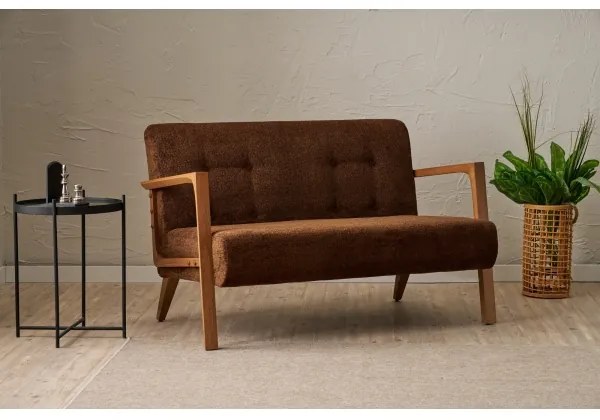 TUMI kétszemélyes barna kanapé