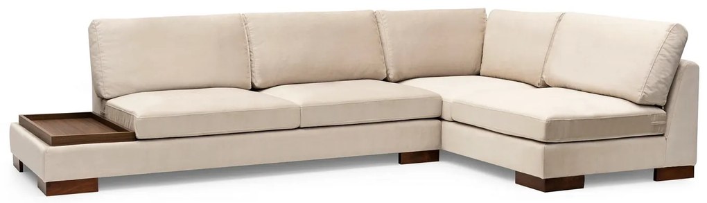 Design sarokkanapé Calista 313 cm bézs - jobb